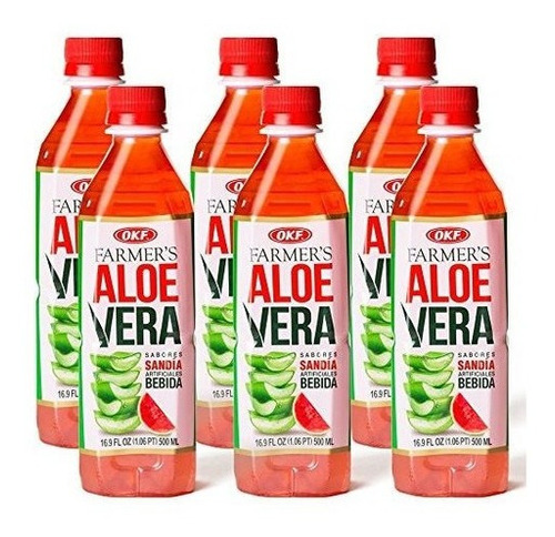 Okf Bebida De Sandía De Aloe Vera, 16.9 Onzas (paquete De