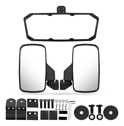 Utv Rear View Side Mirror And Center Mirror With 1.75-2...