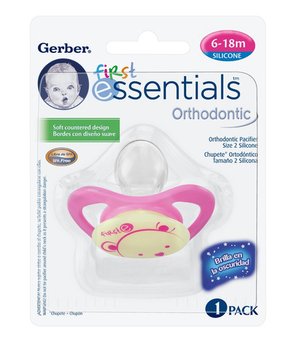 Imagen 2 de 2 de Chupo Glow Ortodóntico Silicona Talla2 First Essenti G100130