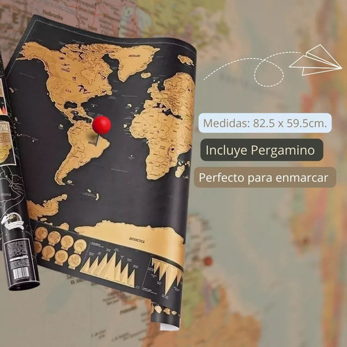 Mapa Para Raspar Scratch Map Deluxe Edition 82x59cm Raspable