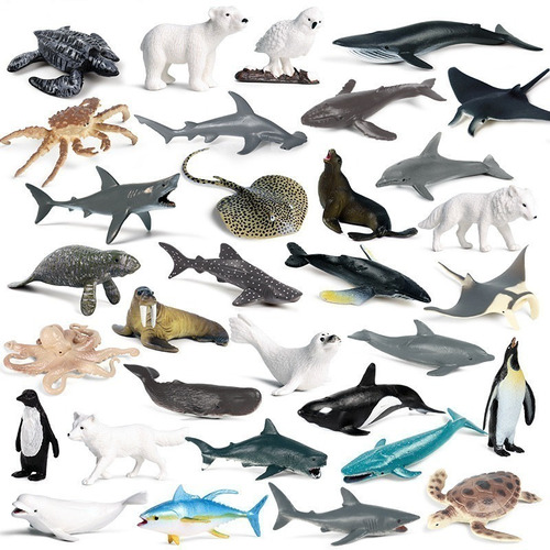 Lazhu Oceano, Serie Combinación De Animales Árticos, Kit Bri
