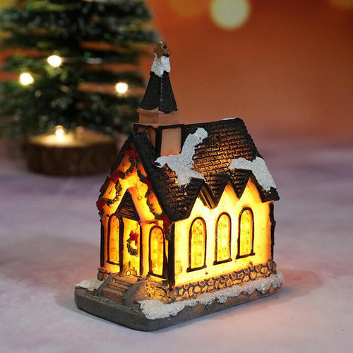 2x Light Up Christmas Decoration Led Miniatura Dollhouse