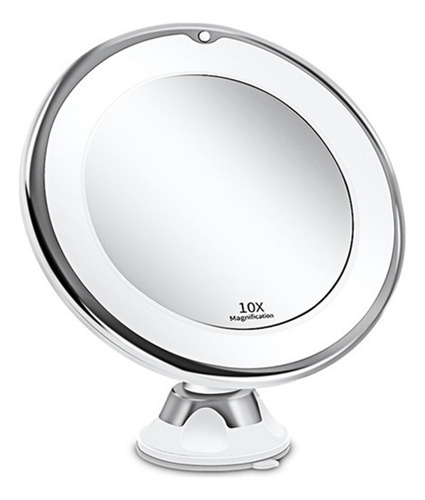 Espejo De Maquillaje Led Con Aumento De 10x Y 18 Luces Led D
