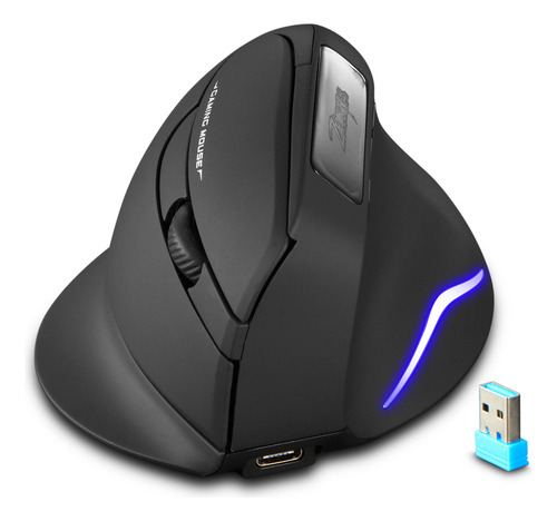 Mouse Indicador Óptico Vertical Con Batería De Litio Dpi De