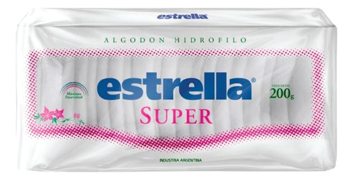 Algodon Estrella Super Paquete X100grs 6un