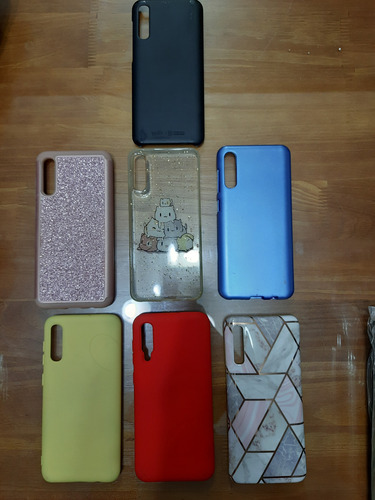 Lote 7 Carcasas Para Celular Samsung A50. Impecable Estado