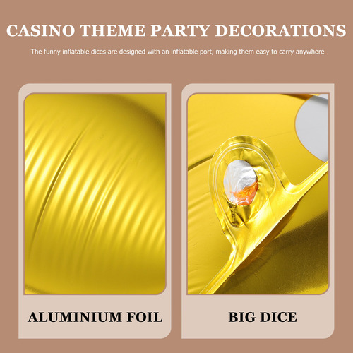 Juego De Globos De Casino Con Forma De Dados, 5 Unidades