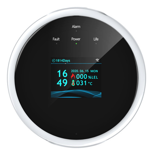 Detector De Gás. Alarme Incendios Wifi Tela Lcd Control App