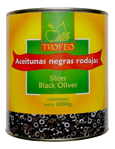 Aceitunas Negras En Rodajas 3kg