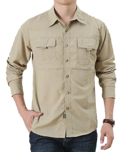 Camisa manga larga verano hombre sale
