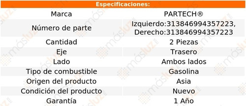 (2) Cilindros Ruedas Tra Nissan Xterra 3.3l V6 00/04 Partech