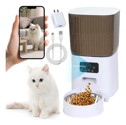 Comedouro e bebedouro automático para pet em ambiente limpo