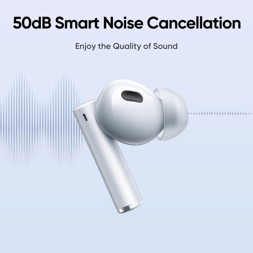 Fones De Ouvido Sem Fio Realme Air 6 Pro 50db Com Cancelamen