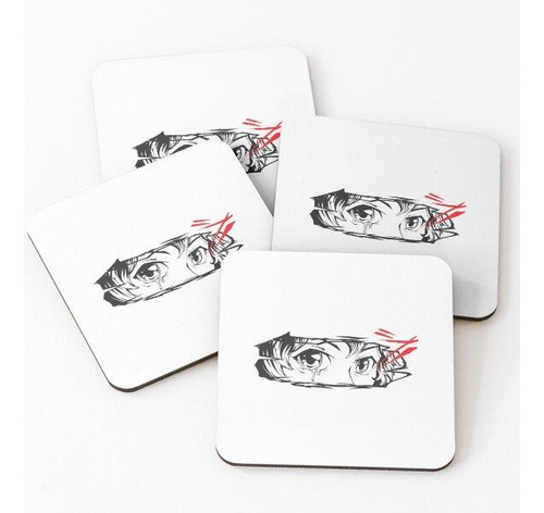 Set Posavasos Ojos De Anime Con Lágrimas, Ojos Tristes, Dise