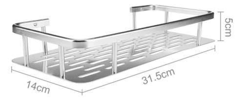 Estante Simple Organizador Repisa De Baño Aluminio Ducha