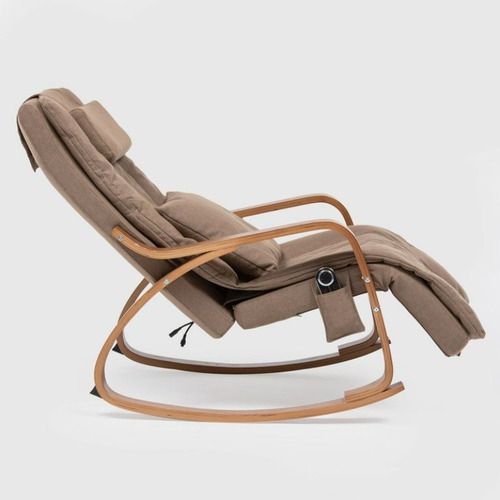 Silla Masajeadora Mecedora De Madera Color Marrón