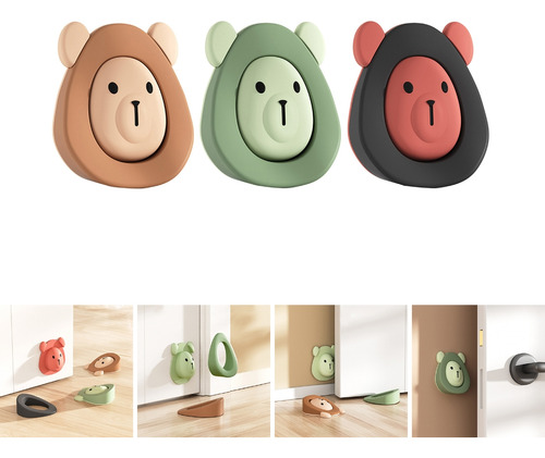 Protector De Pared Autoadhesivo De Silicona Con Tope De Puer