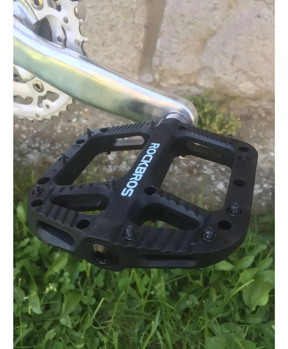 Pedales Plataforma Rockbros Nylon 2018-12a Negro Mtb 10 Pins