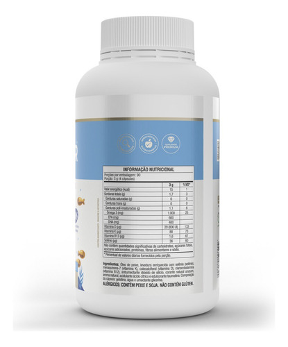 Kit 2 Omegafor Family Ômega 3 Vitafor Com 360 Cápsulas