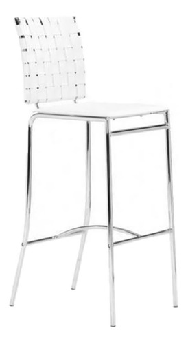 Banco Para Bar Modelo Criss Cross - Blanco Këssa Muebles