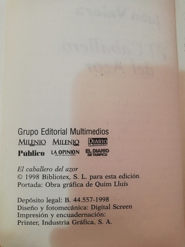 Juan Valera El Caballero Del Azor Millenium (Usado)