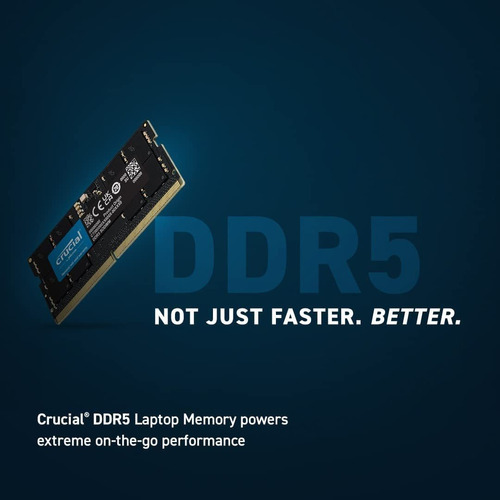Memoria Ram Crucial, 32gb Ddr5, 4800mhz, Cl40, Sodimm
