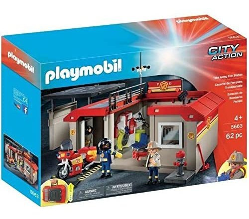 Playmobil Take Along Estación De Bomberos