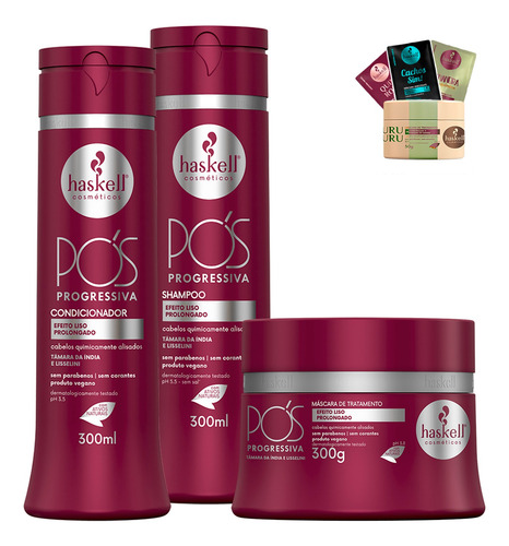 Kit Haskell Pós Progressiva Sh + Cond Máscara 250g