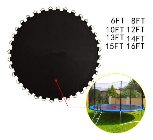 Colchoneta De Trampolín For 8 Pies Con 42 Hebillas Y