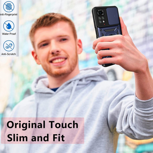 Funda Con Anillo Para Xiaomi Redmi Poco +mica Azul Redmi Note11 4g/note11s 4g