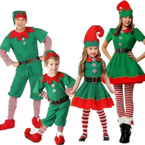 A Disfraces De Duende Navideño Divertidos Con Ropa Familiar