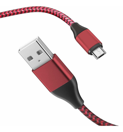 Cable De Carga De Usb A Micro Usb - Rojo De 5 Pies