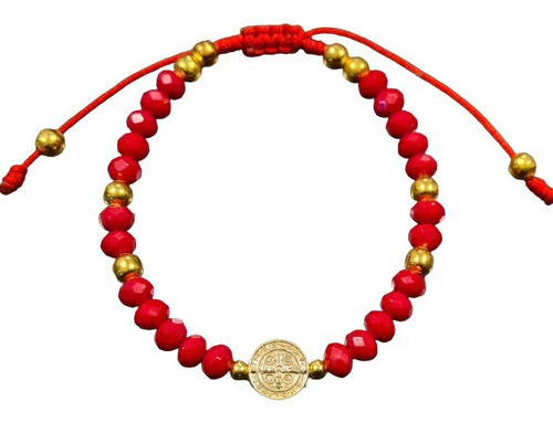 Pulsera Medalla De San Benito Chapa De Oro 