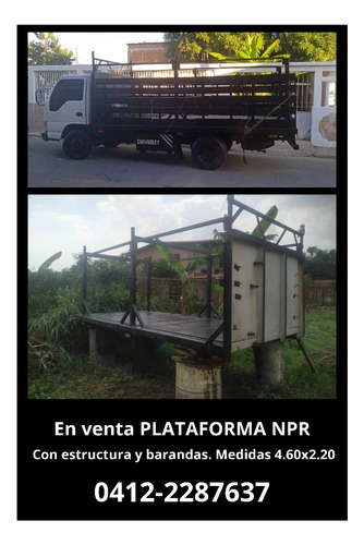 Plataforma Npr Con Estructura Y Barandas