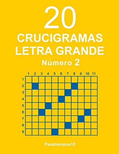 20 Crucigramas Letra Grande - N 2: Volume 2