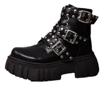 Comprar Botas Mujer Plataforma Hebillas Tachas