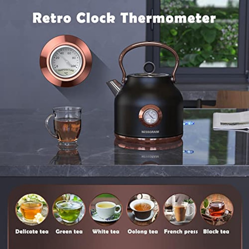 Nessgraim Hervidor Eléctrico Retro, Hervidor De Té