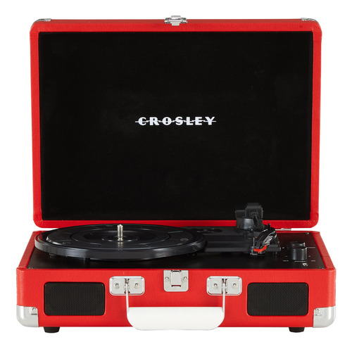 Crosley Cr8005dp-re1 Cruiser Plus Vintage 3-speed Bluetooth In/out Suitcase Turntable, Red