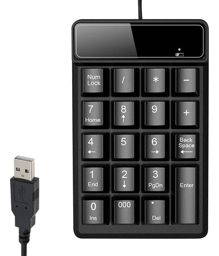 Teclado Numérico Con Cable Usb De Tamaño Pequeño, Teclado Di