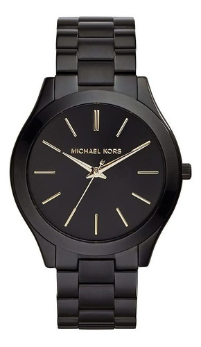 Reloj Mujer Michael Kors Mk3221 Cuarzo Pulso Negro En Acero 