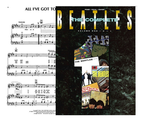 Partitura Piano The Complete Beatles Volumen 1 ( A - I ) 103 Songs Digital Oficial