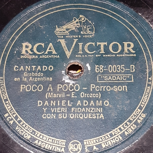 Pasta Daniel Adamo Y Vieri Fidanzini Orq Rca Victor C497