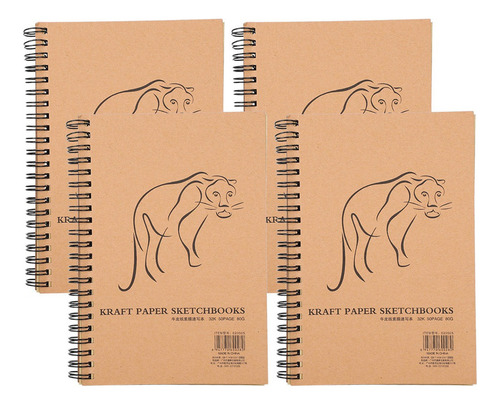 Materiais De Arte - Caderno De Desenho Em Papel Kraft (4)
