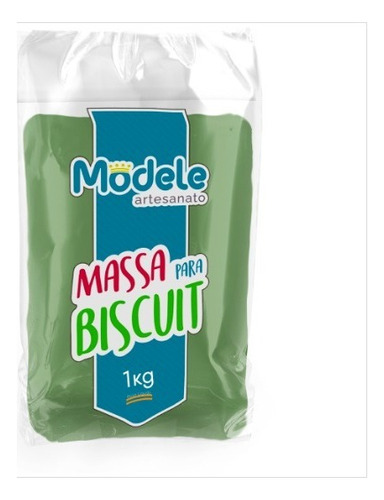 Massa Para Biscuit Modele 1kg Verde Escuro*uso Profissional Cor Verde-escuro