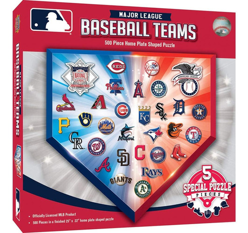 Masterpieces Mlb1010: Mlb Team Logos, 500 Piezas, En Forma D