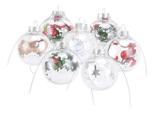 Bola Colgante De Plástico Transparente Para Adorno Navideño