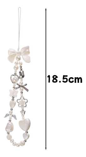 Llavero Con Forma De Corazón Y Forma De Lazo Blanco Con Form