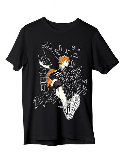 Remera Karasuno High School Anime Fly High Bufu Algodon 100%