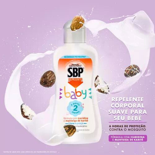 Kit 4 Loção Repelente Sbp Baby 100ml 6h Proteção Sem Cheiro