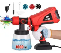Comprar Chaboluo pistola de pintura eléctrica doméstica herramienta eléctrica compresor todo en uno alta potencia de 600 W 3 modos de pulverización lata de pintura de gran capacidad de 1000 ml